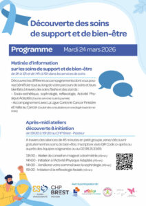 Affiche journée soins de support mars bleu 2026